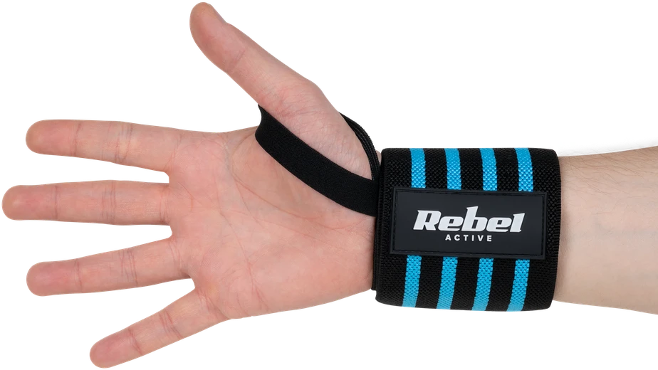 Rebel Active riešo įtvaras su žydrais dryžiais