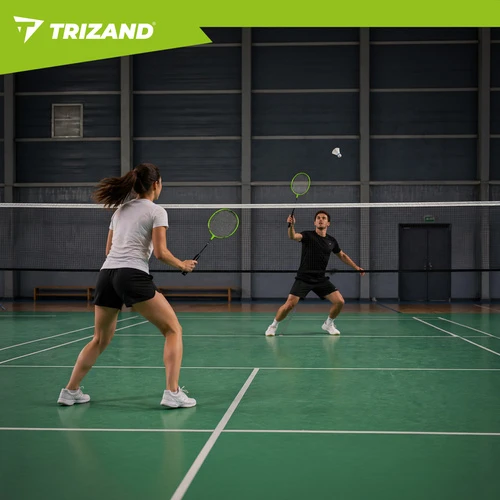 Badmintono rinkinys dėkle - 9 dalys Trizand