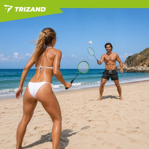 Badmintono rinkinys dėkle - 9 dalys Trizand