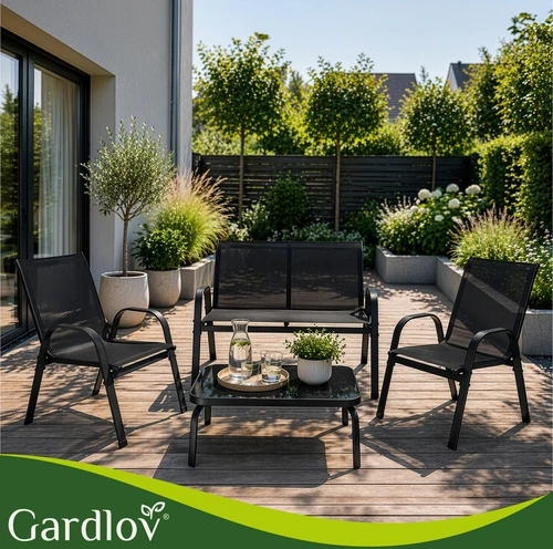 Balcony furniture set - juodas Gardlov