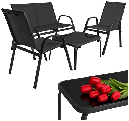 Balcony furniture set - juodas Gardlov