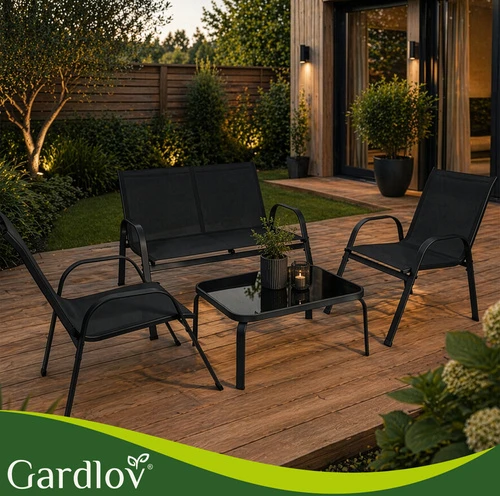 Balcony furniture set - juodas Gardlov