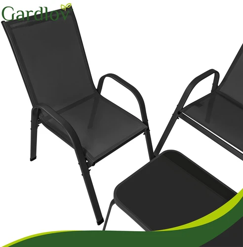 Balcony furniture set - juodas Gardlov