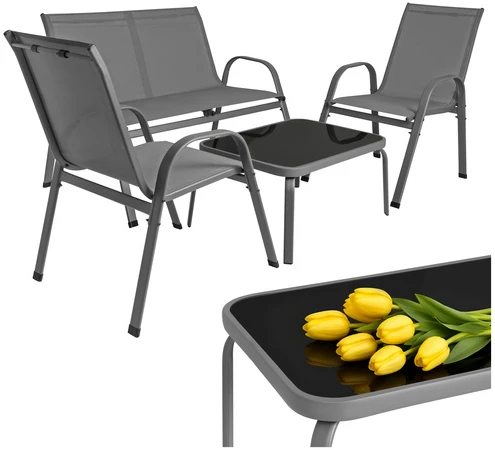 Balcony furniture set - pilka Gardlov