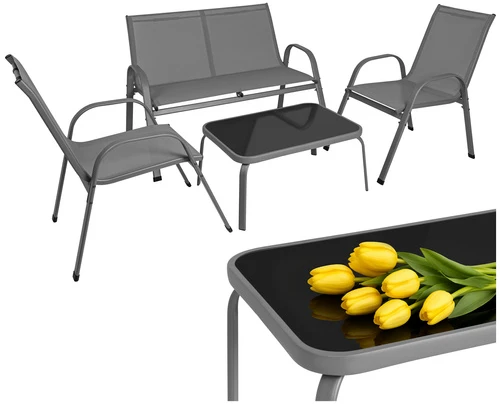 Balcony furniture set - pilka Gardlov