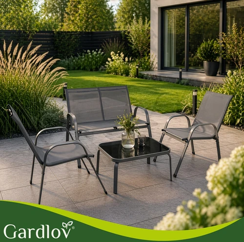 Balcony furniture set - pilka Gardlov