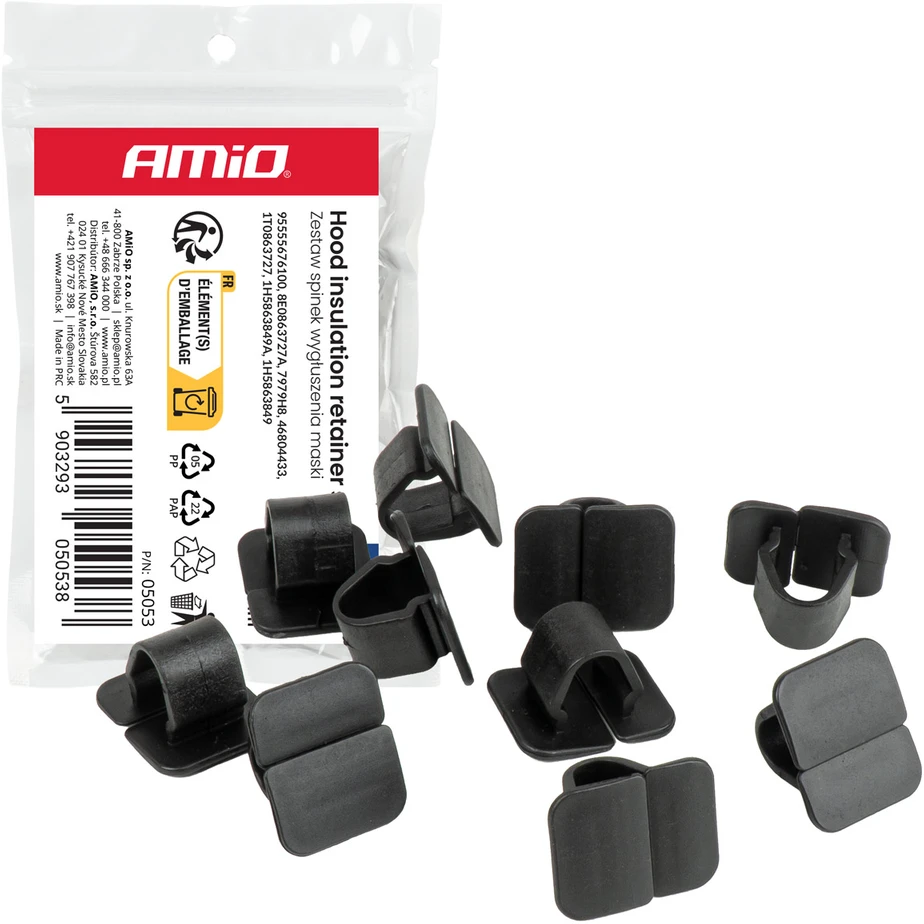 Rinkinys spinek wygłuszenia maski 20 x 14 mm 16 mm 10vnt. amio-05053