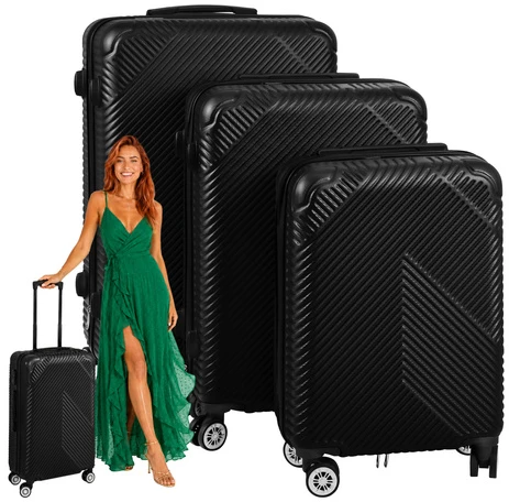 3-in-1 suitcase set - juodas Trizand 26661