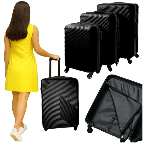 3-in-1 suitcase set - juodas Trizand 26661
