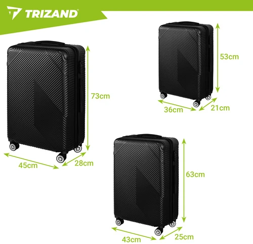 3-in-1 suitcase set - juodas Trizand 26661