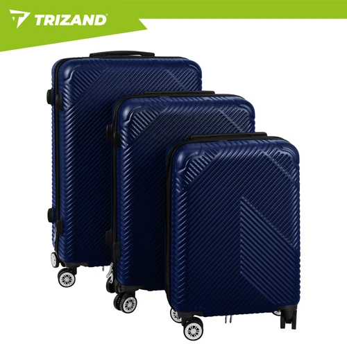 3 viename lagaminų rinkinys - tamsiai mėlynas mėlynas Trizand 26664