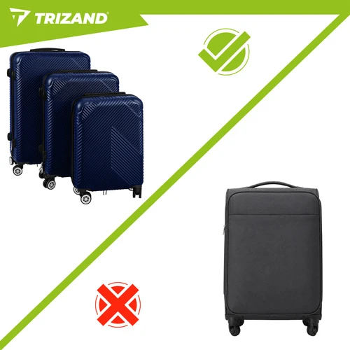 3 viename lagaminų rinkinys - tamsiai mėlynas mėlynas Trizand 26664