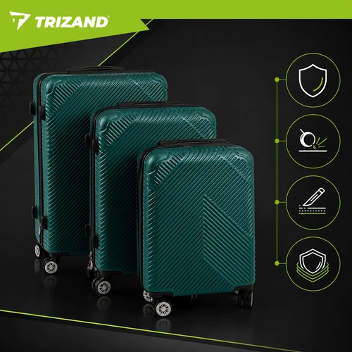 3-in-1 suitcase set - žalias Trizand 27672