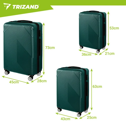 3-in-1 suitcase set - žalias Trizand 27672