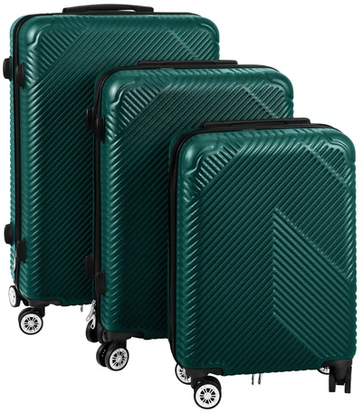3-in-1 suitcase set - žalias Trizand 27672