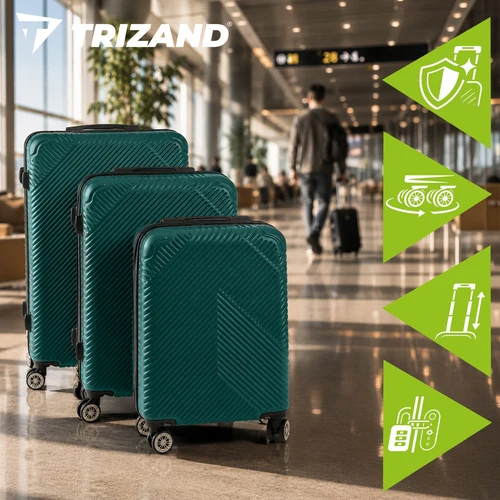 3-in-1 suitcase set - žalias Trizand 27672