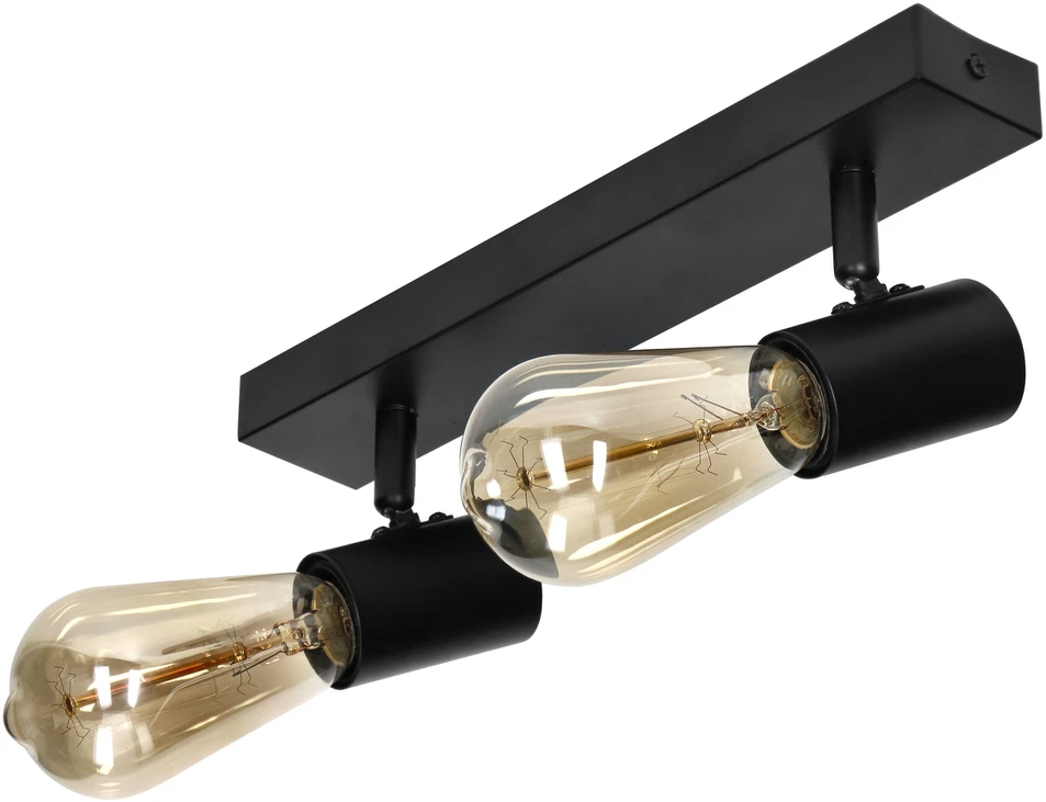 Orno RIO SP 2, sieninis-lubinis šviestuvas, E27, max. 2x60W, IP20, juodas