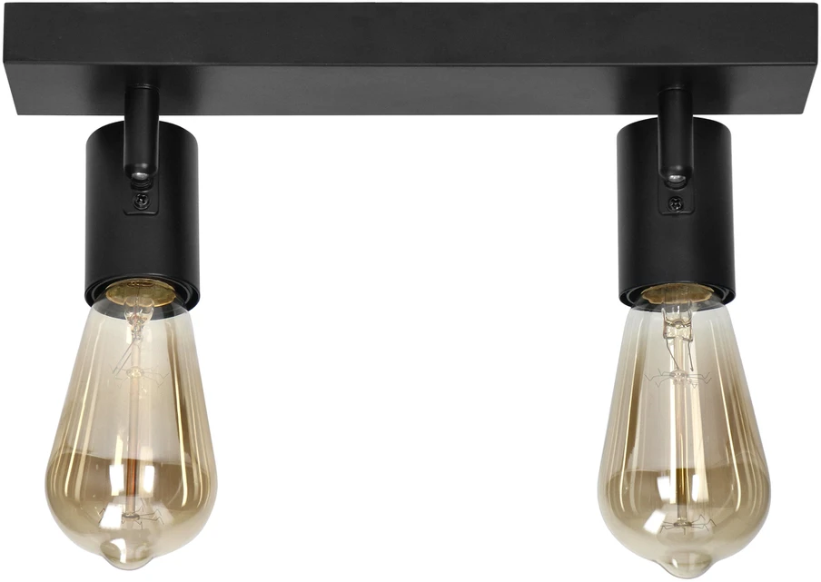 Orno RIO SP 2, sieninis-lubinis šviestuvas, E27, max. 2x60W, IP20, juodas
