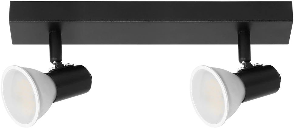 Orno RIO SP 2, sieninis-lubinis šviestuvas, GU10, maks. 2x60W, IP20, juodas