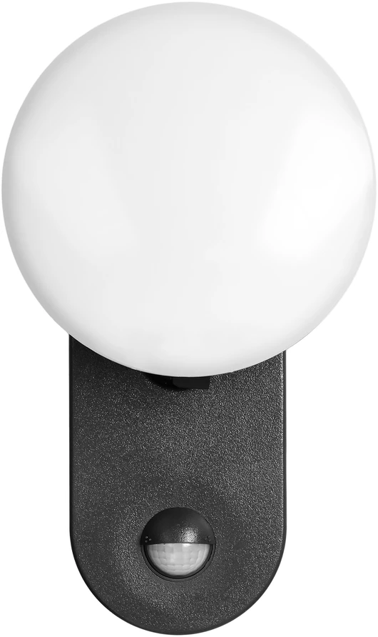 Sieninis šviestuvas Orno RIOLIT LED 15W, sodo šviestuvas su judesio jutikliu, 1100lm, IP65, 4000K, juodas