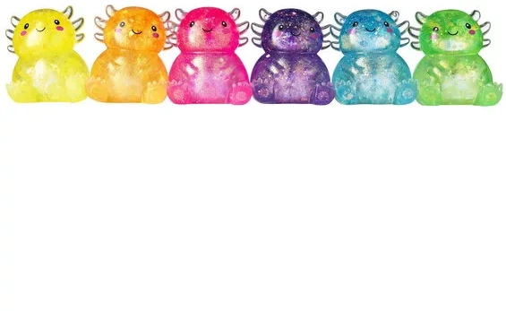 Dėlionė Hobilt Blizgantis aksolotlis squishy 8 cm – sensorinis raminantis žaislas vaikams