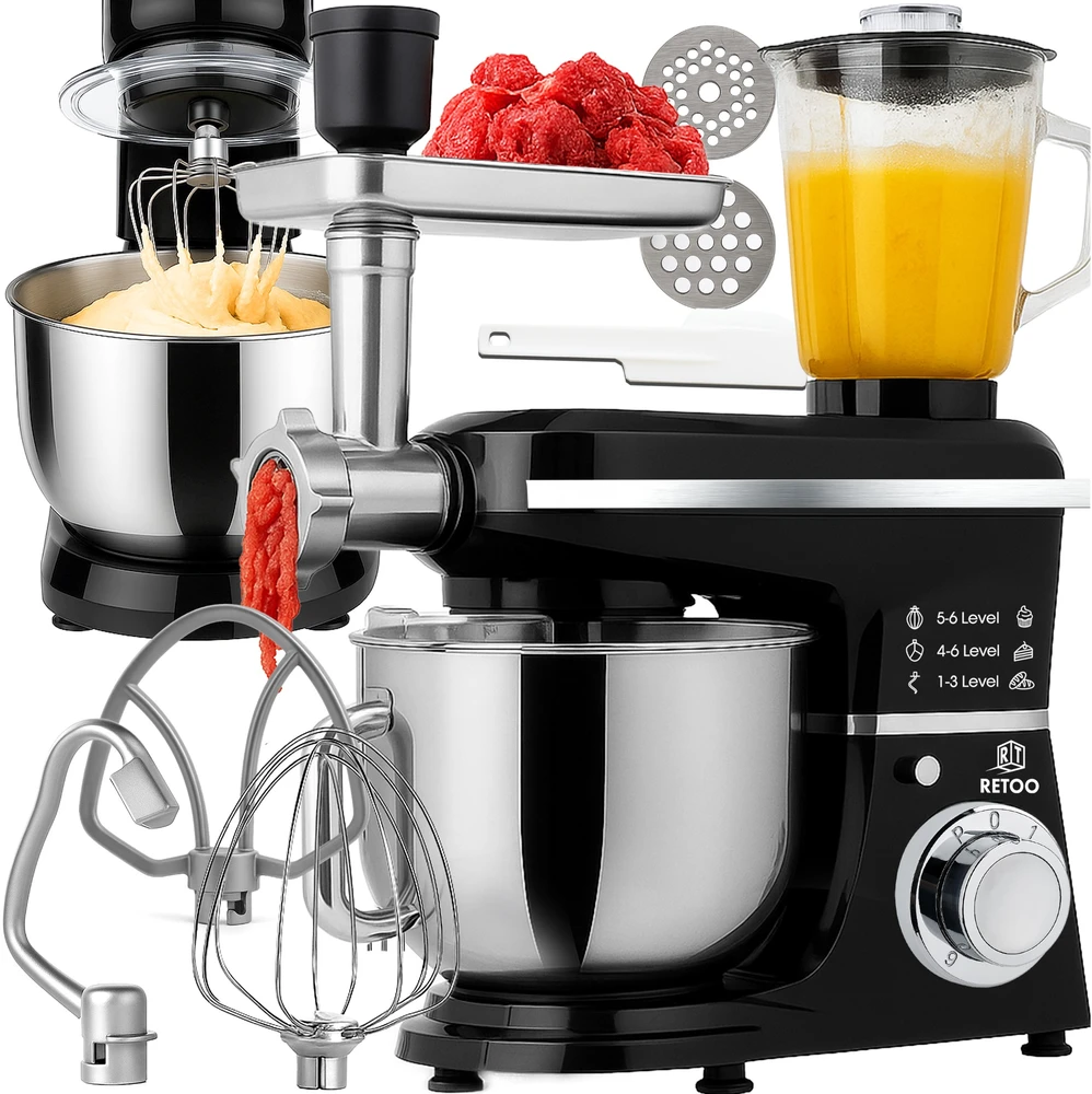 Virtuvinis kombainas Retoo Planetinis virtuvės kombainas CookMaster OR1104, 5in1, 3200W