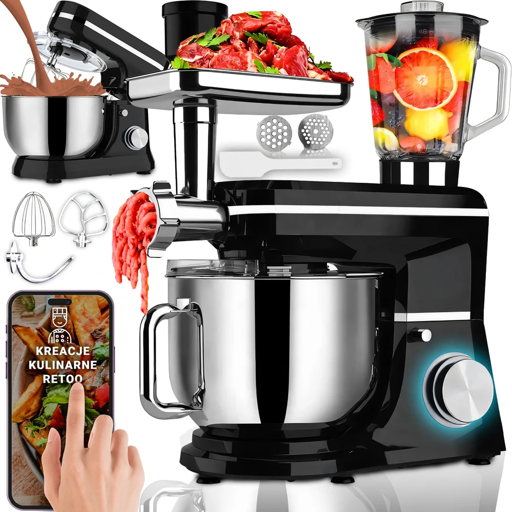 Virtuvinis kombainas Retoo Planetinis virtuvės kombainas CookMaster OR1104, 5in1, 3200W