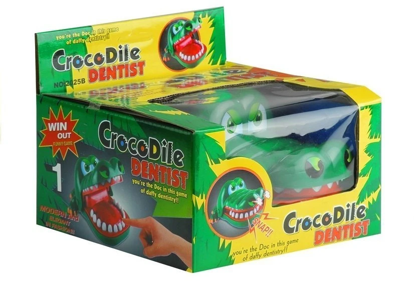 Lean Toys Žaidimas krokodilas dantistas juokingas pirštų įkandimas