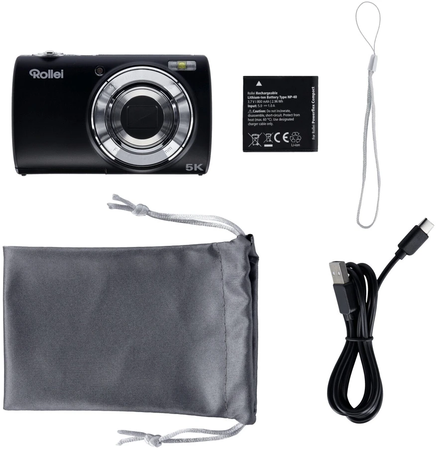 „Rollei Powerflex“ kompaktiškas skaitmeninis fotoaparatas – 64 MP – 5K raiška