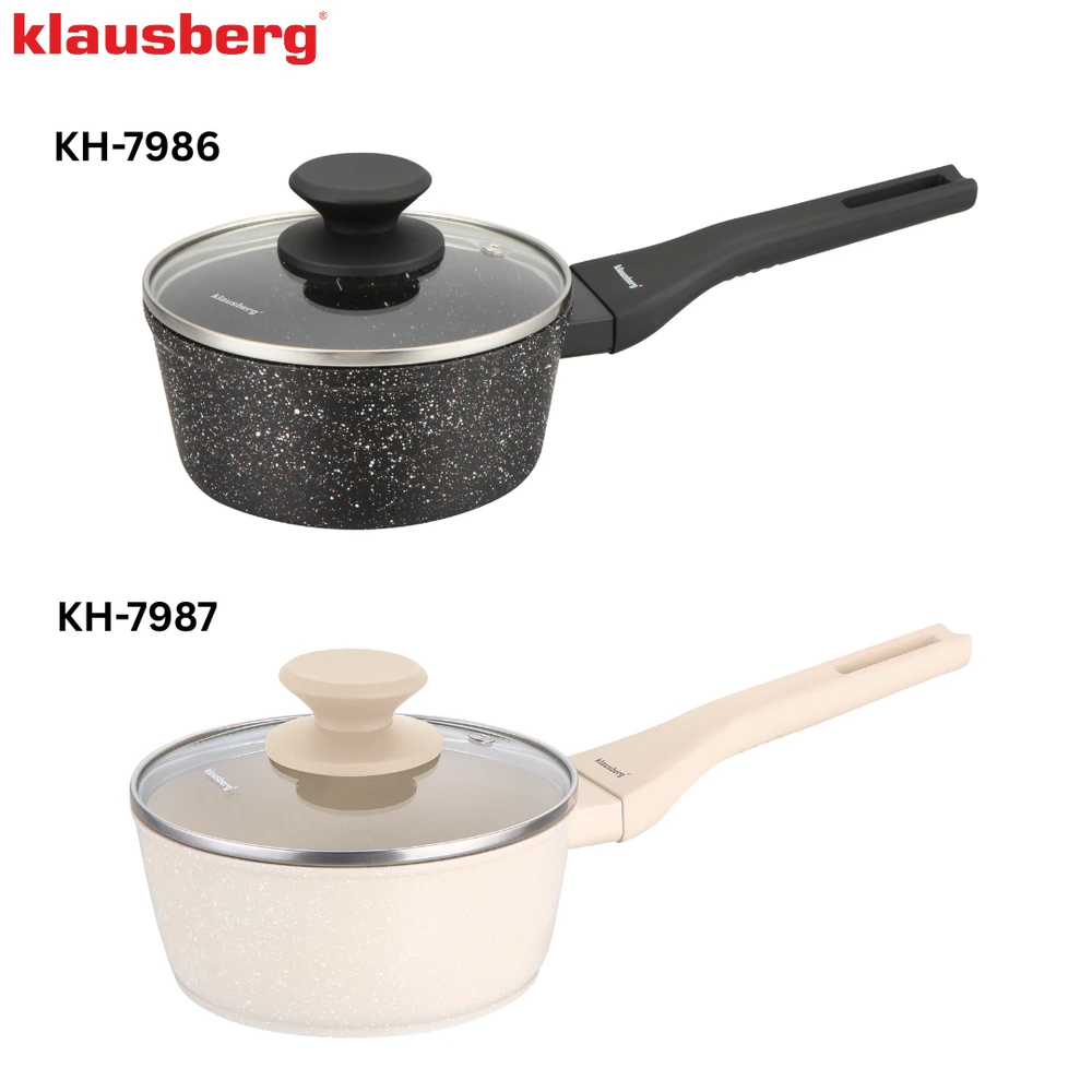 Kaistuvas 16 cm kreminės spalvos marmurinis puodas su dangčiu, Klausberg kb-7987