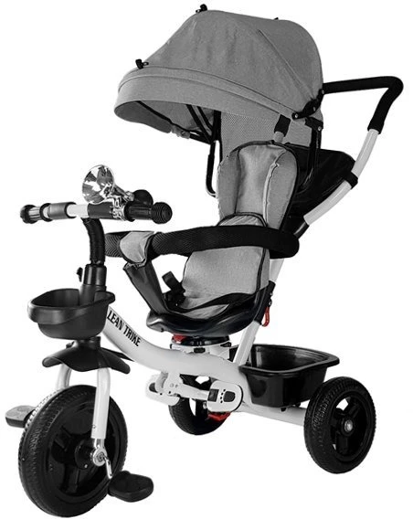 Lean Toys Vaikiškas triratukas PRO300 su stogeliu ir valdymo rankena