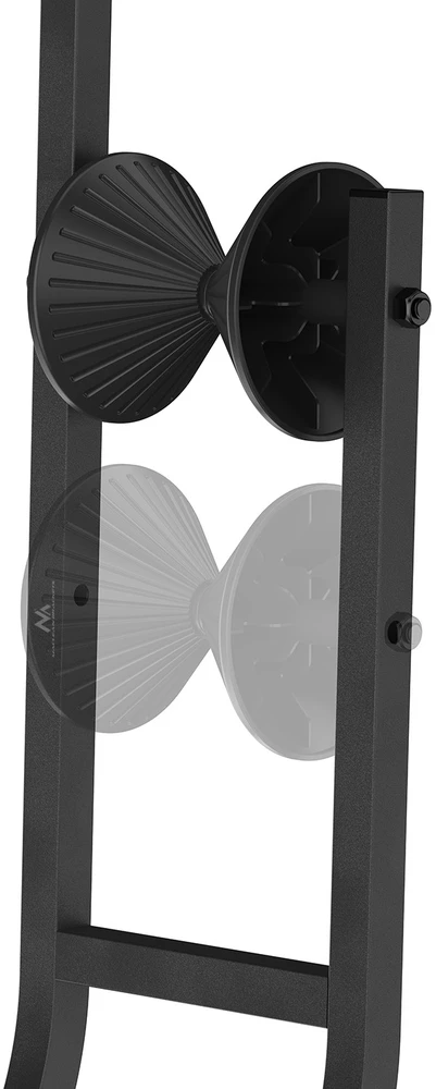 „Maclean“ grindų dviračių stovas, laisvai pastatomas, horizontalus/vertikalus, plieno, maks. apkrova 35 kg, MC-170