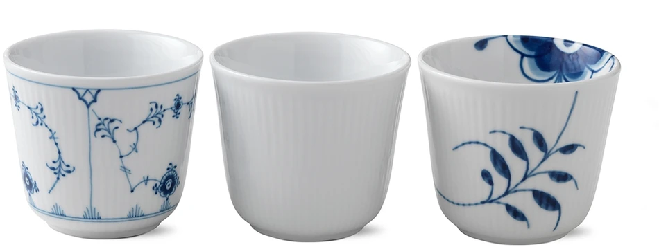 „Royal Copenhagen“ – mėlyni termo puodeliai – 26 cl – 3 vnt. rinkinys