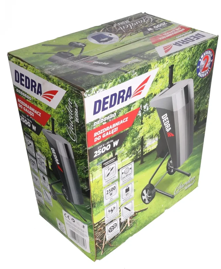 Dedra Smulkintuvas, Šakų smulkintuvas 2500 W, 40 mm