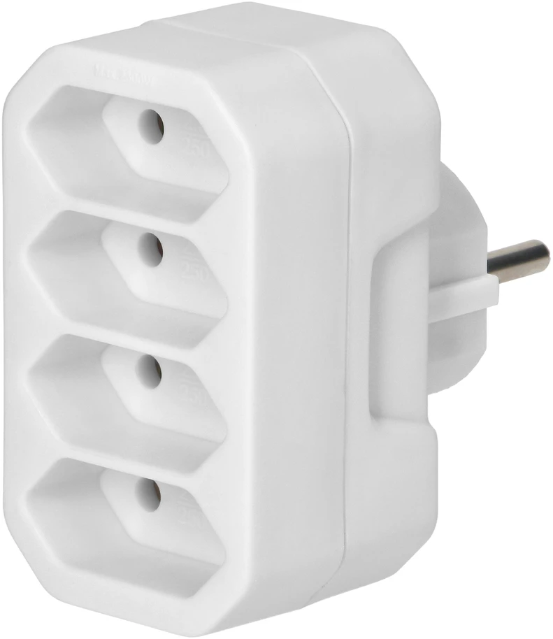 Orno Rozgałęźnik 4x2P euro skirstytuvas, baltas