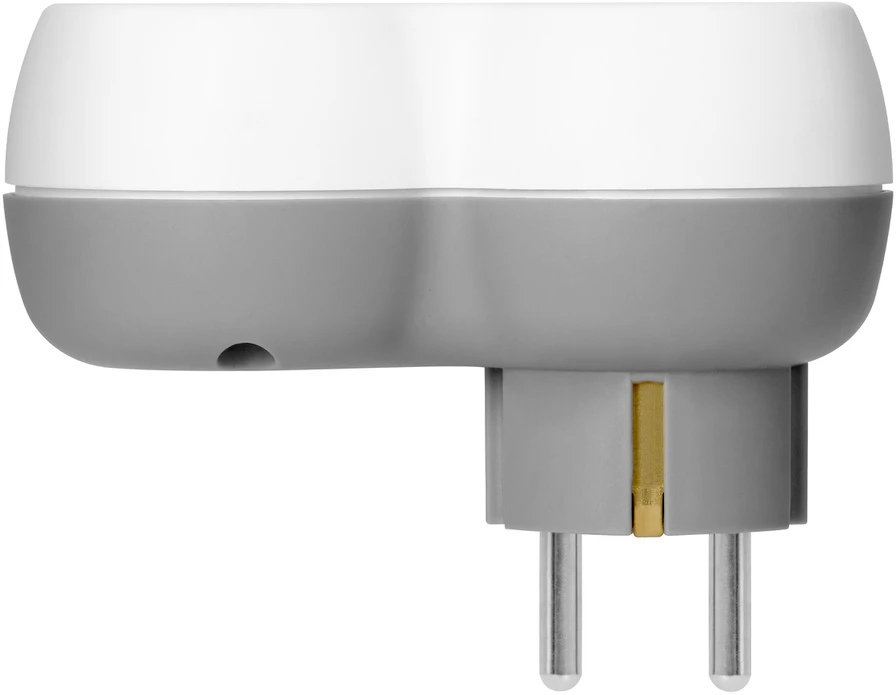 Orno Rozgałęźnik Skirstytuvas 2P+Z, USB-A+C, schuko, baltai pilkas