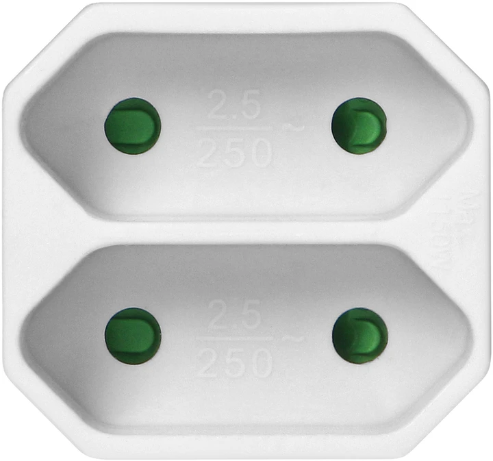 Orno Rozgałęźnik Skirstytuvas 2x2P euro, baltas