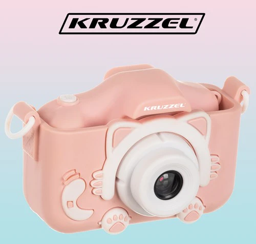 Rožinė Kruzzel AC22296 skaitmeninis fotoaparatas