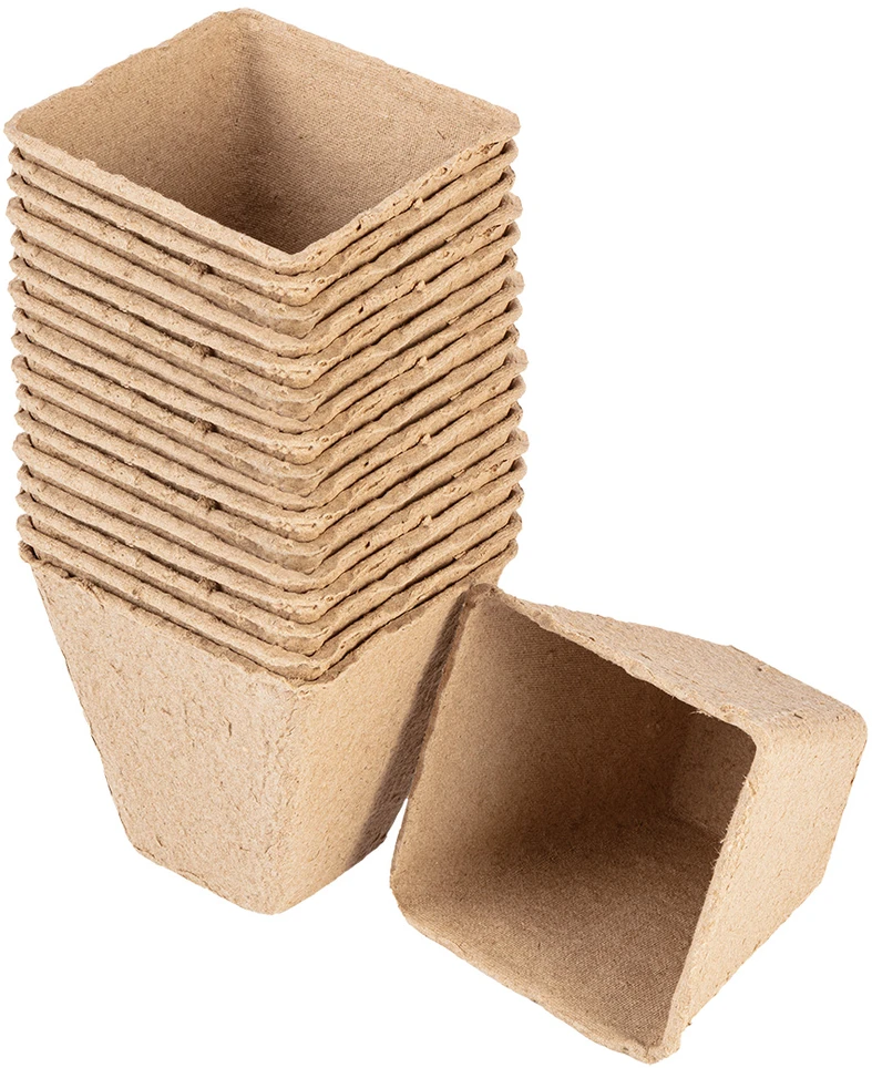 Rozsadniki Durpių sėklų guoliai: 8 x 8 x 7,8 cm, 18 vnt.