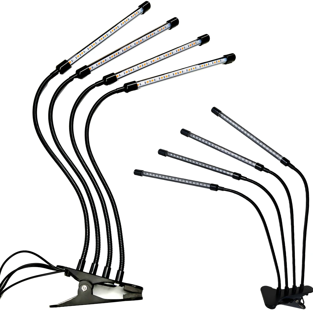 RTO - 4 augalų augimo lempos, 80 LED viso spektro, 36 W + nuotolinio valdymo pultas - e949-1
