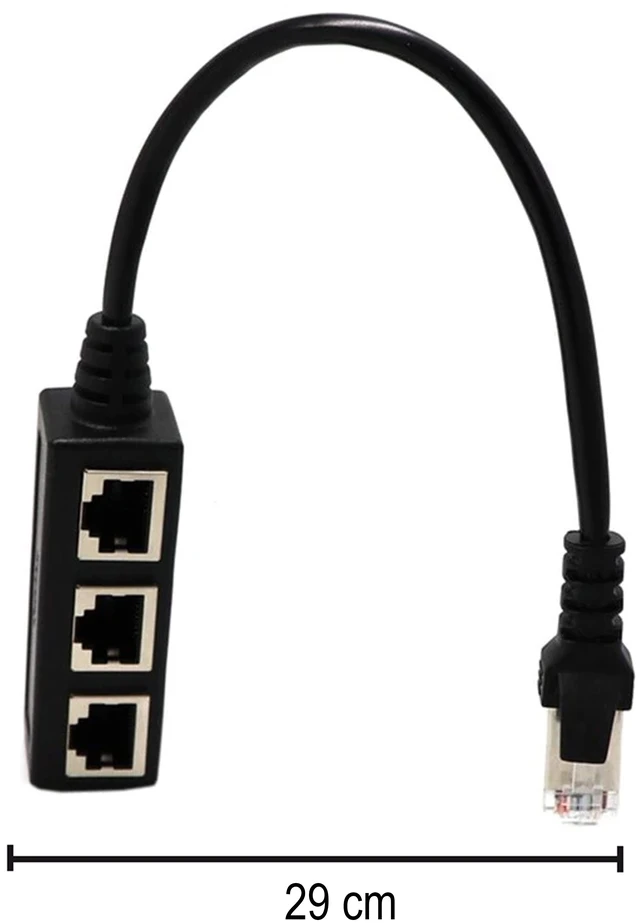 Skirstytuvo adapteris 100Mbps LAN RJ45 3xRJ45 FTP -E397