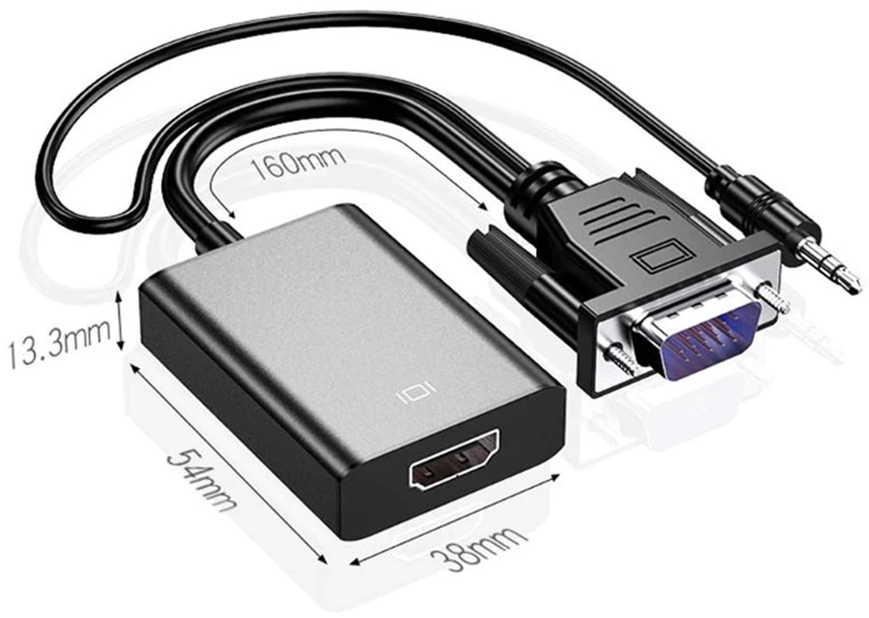 Retoo VGA+garso į HDMI signalo adapteris