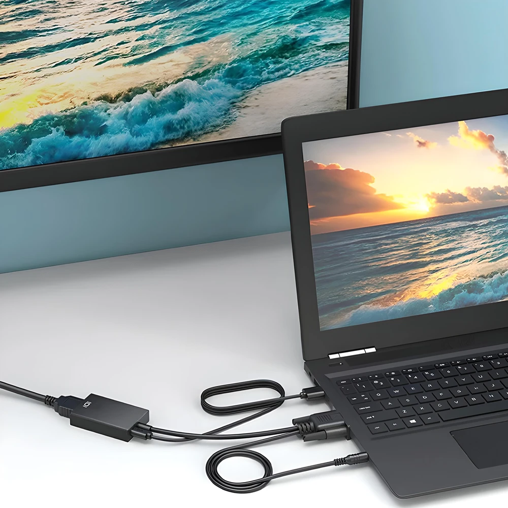 Retoo VGA+garso į HDMI signalo adapteris