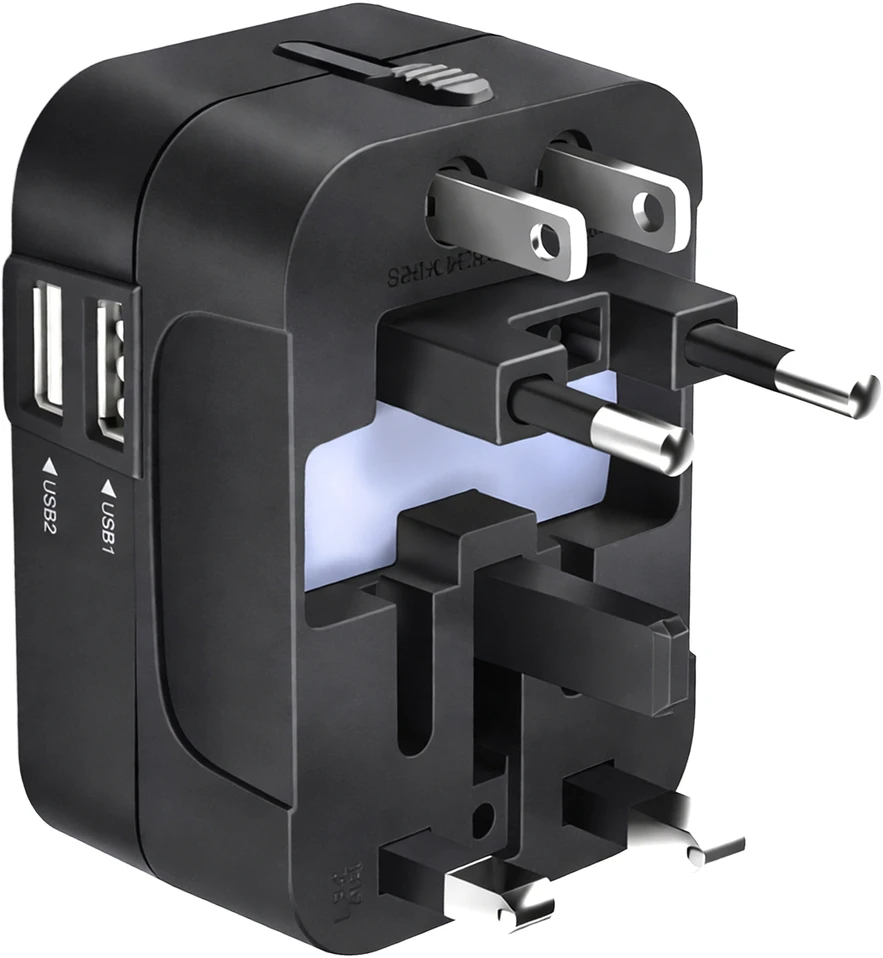 RTO Adapteris universalus przejściówka gniazda podróżna 240 v wielofunkcyjna usb er1047