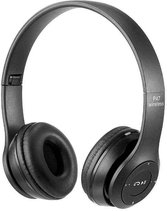 Słuchawki Ausinės Belaidės ausinės p47 „Bluetooth“ mikrofonas mp3-e142 juodos
