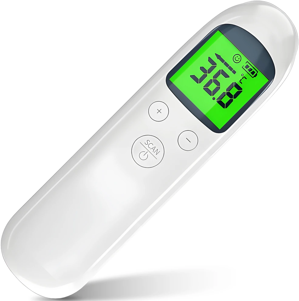 Bekontaktis LCD infraraudonųjų spindulių termometras, elektroninis, tikslus, 3 spalvų