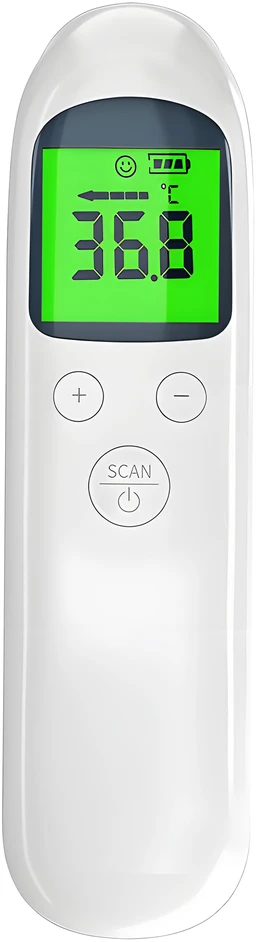 Bekontaktis LCD infraraudonųjų spindulių termometras, elektroninis, tikslus, 3 spalvų