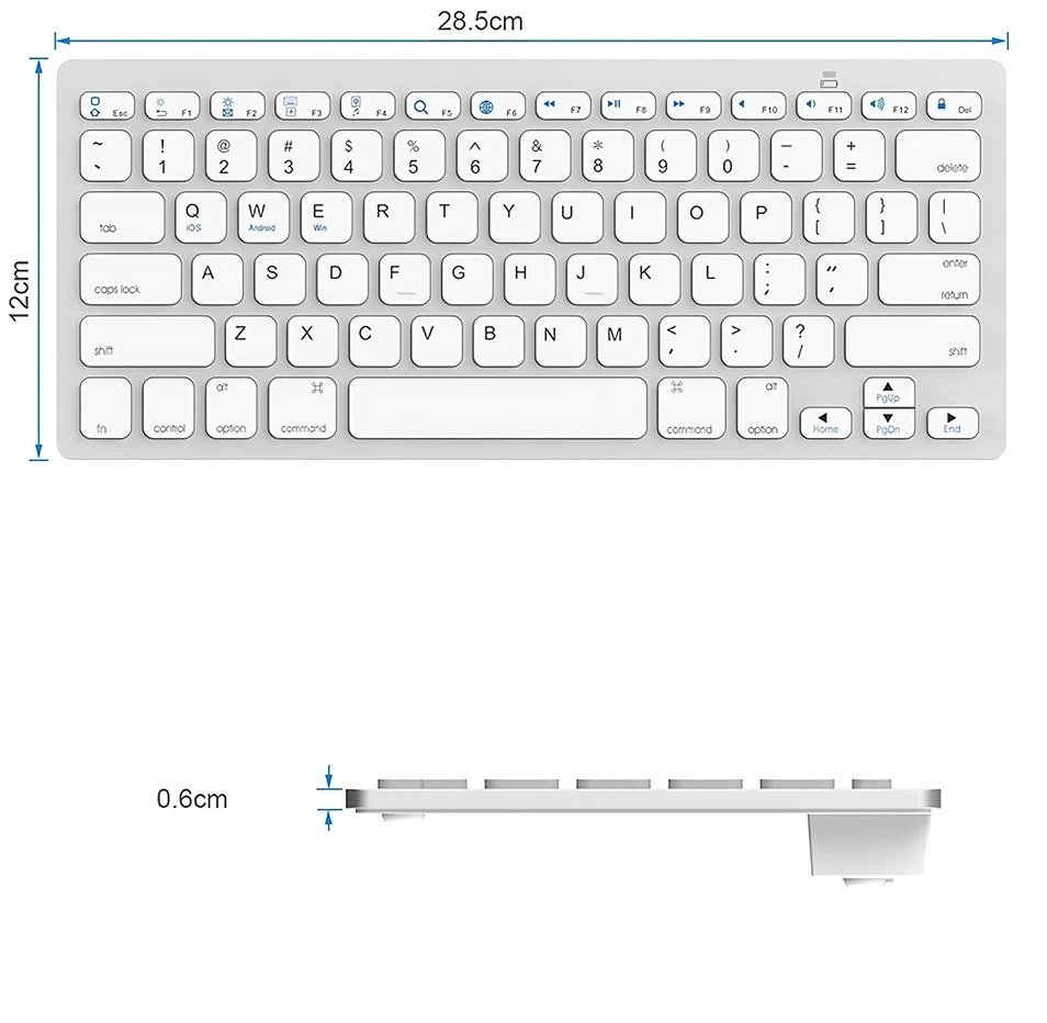 Klawiatura Klaviatūra Belaidė „Bluetooth“ membraninė klaviatūra išmanusis televizorius, kompiuteris, „iOS“, „Windows“, „Android“