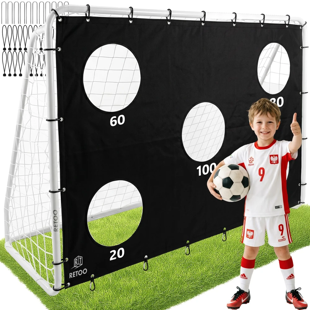 Bramka Metaliniai futbolo treniruočių vartai + kilimėlis taiklumui - dr322