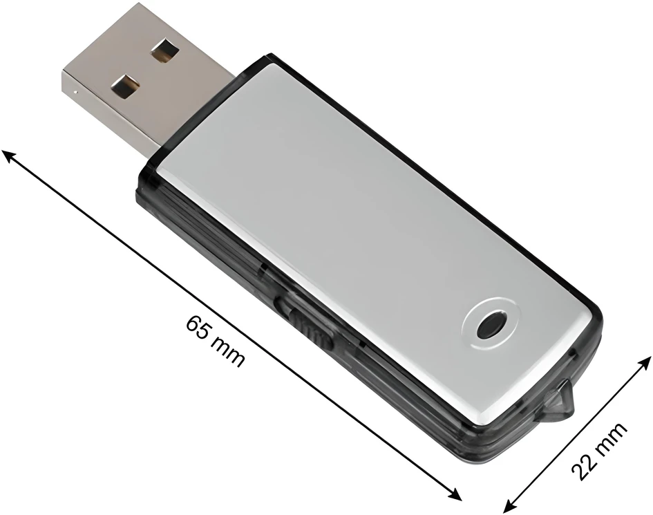 Dyktafon Diktofonas Šnipinėjimo balso įrašymo įrenginys, mini pasiklausymo, USB atmintinė, 8 GB, 16 valandų atmintis - E285